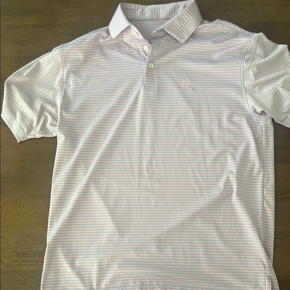 Rhoback Blue and pink Performance Polo Shirt